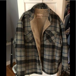 Men’s Large Woolrich Winter Jacket; Blue/Grey